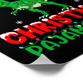 これは私のクリスマスパジャマ恐竜クリスマスライトマ ポスター (角)