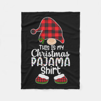 これは私のクリスマスパジャマ格言クリスマスレッドプレイド1 フリースブランケット