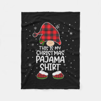 これは私のクリスマスパジャマ格言クリスマスレッドプレイド フリースブランケット