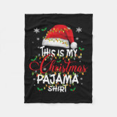 これは私のクリスマスパジャマ照明の男性の女性の子供 フリースブランケット (正面)