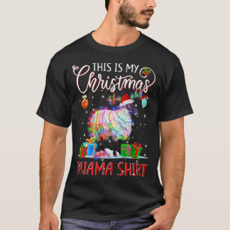 これは私のクリスマスパジャマ羊のクリスマスライトである Tシャツ