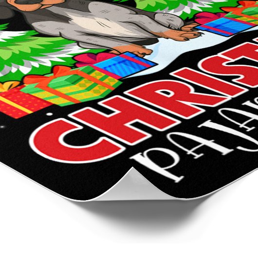 これは私のクリスマスパジャマ英語ポインタ犬Xmである ポスター (角)