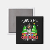 これは私のクリスマスパジャマ英語ポインタ犬Xmである マグネット (正面/裏面)