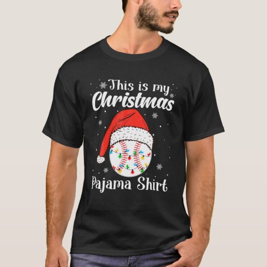 これは私のクリスマスパジャマ野球のスポーツ愛好家である Tシャツ (正面)