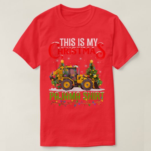 これは私のクリスマスパジャマ雪のプラウクリスマスだ Tシャツ (デザイン正面)