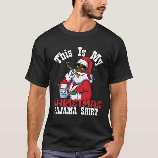 これは私のクリスマスパジャマ・アフリカ系アメリカ人サンタ Tシャツ (正面)