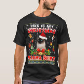 これは私のクリスマスパジャマ・シャム猫の醜いスウェー Tシャツ (正面)