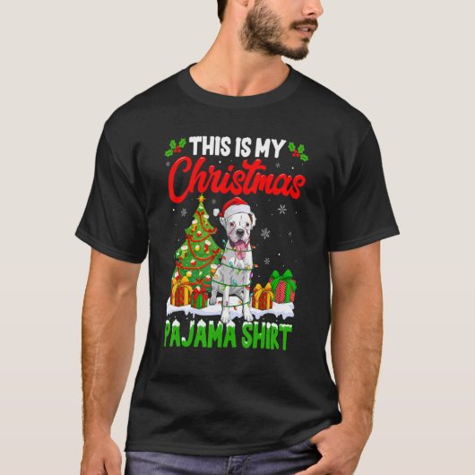 これは私のクリスマスパジャマ・ボクサー犬 Tシャツ (正面)