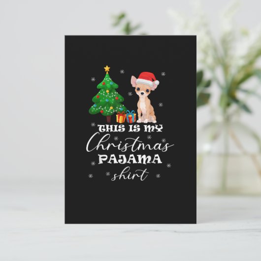 これは私のクリスマスパジャマChihuahuaコスチュームSantである 出欠カード (スタンド正面)