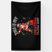 これは私のクリスマスパジャマDabbingアフリカンサンタ 横断幕 (縦)