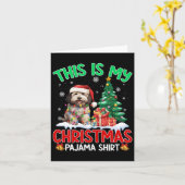 これは私のクリスマスパジャマHavanese愛犬家Xm カード (黄色い花)