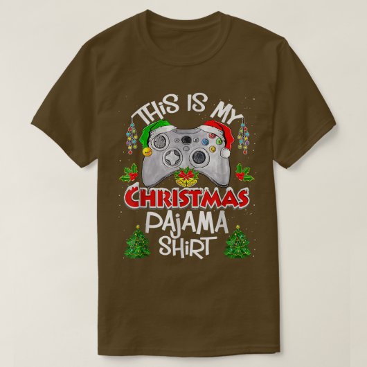 これは私のクリスマスパジャマSanta Hatのビデおもしろいオ Tシャツ (デザイン正面)