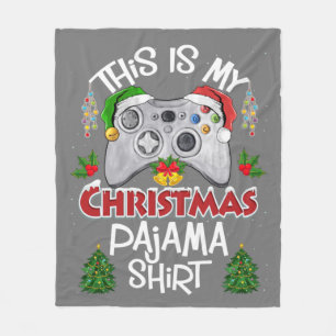 これは私のクリスマスパジャマSanta Hatゲーマーのビデオ フリースブランケット