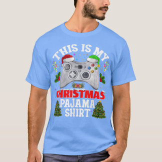 これは私のクリスマスパジャマSanta Hatゲーマーのビデオ Tシャツ
