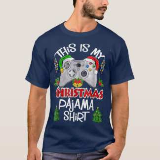 これは私のクリスマスパジャマSanta Hatゲーマーのビデオ Tシャツ