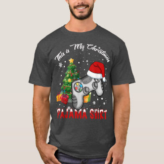 これは私のクリスマスパジャマSanta Hatゲーマーのビデオ Tシャツ