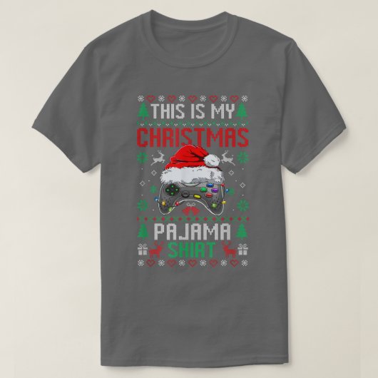 これは私のクリスマスパジャマSanta HatビデオゲームS Tシャツ (デザイン正面)