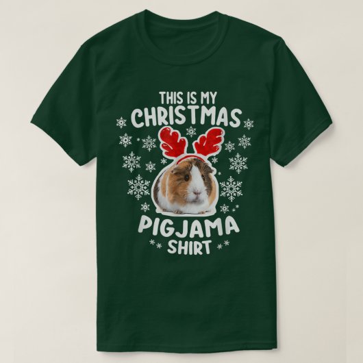 これは私のクリスマスピジャマモルモットのクリスマス Tシャツ (デザイン正面)