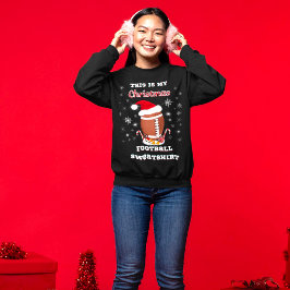 これは私のクリスマスフットボールのシャツで軽食 スウェットシャツ
