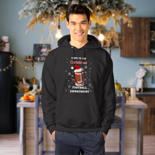 これは私のクリスマスフットボールのシャツで軽食 パーカ