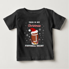 これは私のクリスマスフットボールのシャツで軽食 ベビーTシャツ