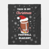 これは私のクリスマスフットボールの毛布と軽食 フリースブランケット (正面)