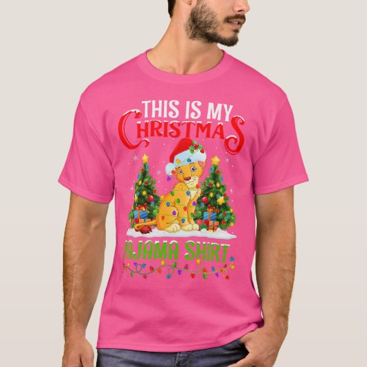 これは私のクリスマスマウンテンライオンクリスマス Tシャツ (正面)