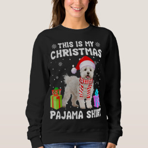 これは私のクリスマスマルチーズドッグパジャマパピーラブ スウェットシャツ