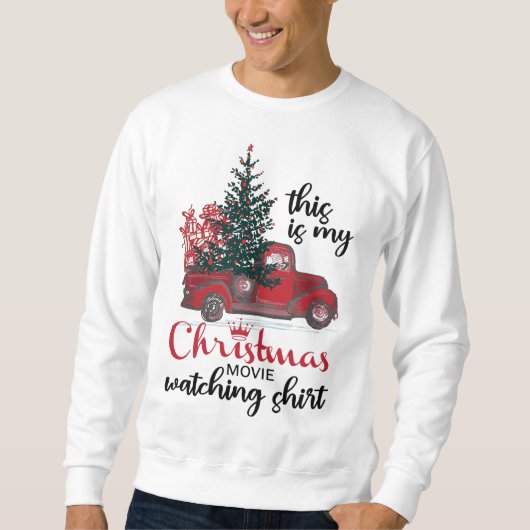 これは私のクリスマスムービーを見てヴィンテージRed Tr スウェットシャツ (正面)