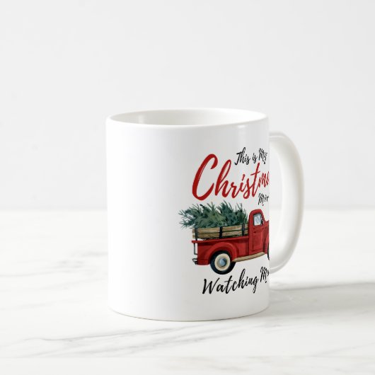 これは私のクリスマスムービーを見るマグカップ コーヒーマグカップ (正面右)