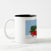 これは私のクリスマスムービーを見るマグカップ ツートーンマグカップ (左)
