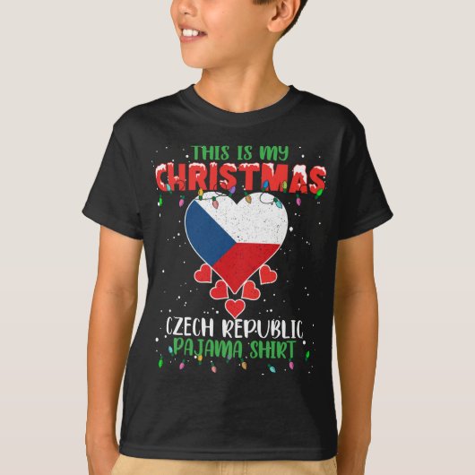 これは私のクリスマスライトラブチェコ共和国Fl Tシャツ (正面)