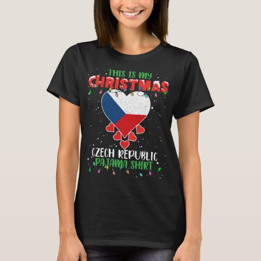 これは私のクリスマスライトラブチェコ共和国Fl Tシャツ (正面)