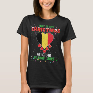 これは私のクリスマスライトラブベルギー国旗Paja Tシャツ