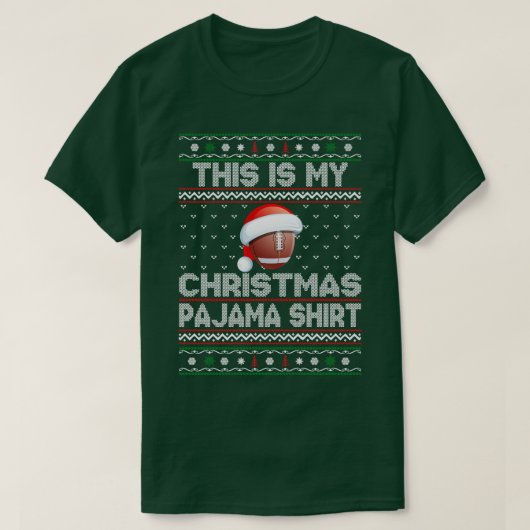 これは私のクリスマスラグビーのパジャマだ Tシャツ (デザイン正面)