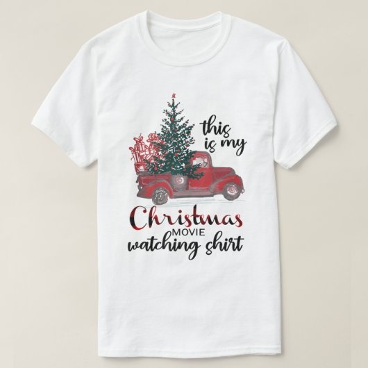 これは私のクリスマス映画見てシャツのヴィンテージ Tシャツ (デザイン正面)