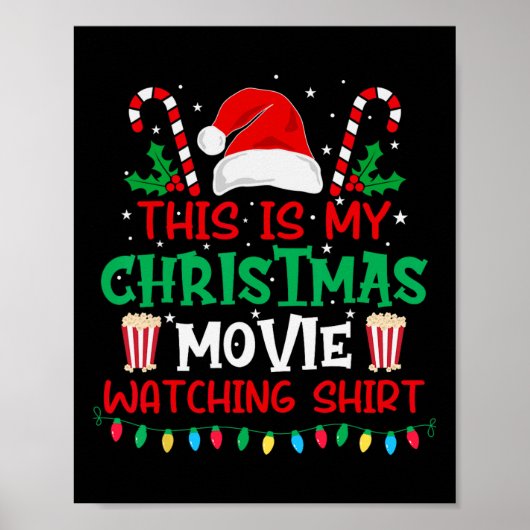 これは私のクリスマス映画鑑賞用Tシャツ - 面白い ポスター (正面)