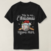 これは私のクリスマス野球のパジャマの男の子への贈り物だ Tシャツ (デザイン正面)