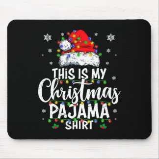 これは私のクリスマスpajamaライト男性の女の子 マウスパッド