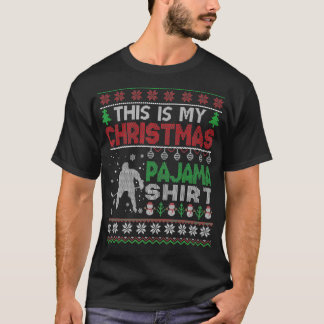 これは私のクリスマスpajama醜いセーターホッケーXm Tシャツ