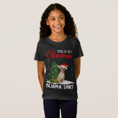 これは私のクリスマスPajama Chihuahuaクリスマスドッグ値リスト Tシャツ (正面フル)
