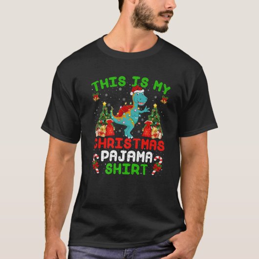 これは私のクリスマスPajama Spinosaurusクリスマス Tシャツ (正面)