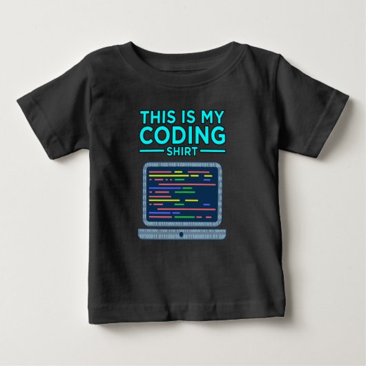これは私のコーディングコンピュータプログラミングプログラマです ベビーTシャツ (正面)