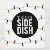 これは私のサイドディッシュのクリスマスワインラベル ワインラベル (シングルラベル)