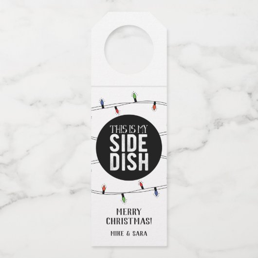 これは私のサイドディッシュのクリスマス ボトルネックタグ (正面)
