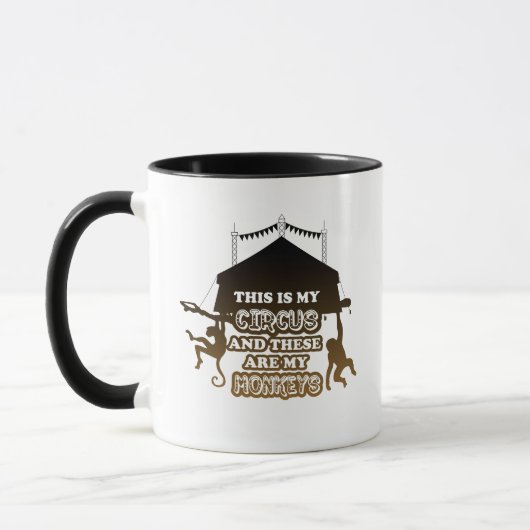これは私のサーカスで、これらは私のモンキーマグである マグカップ (左)