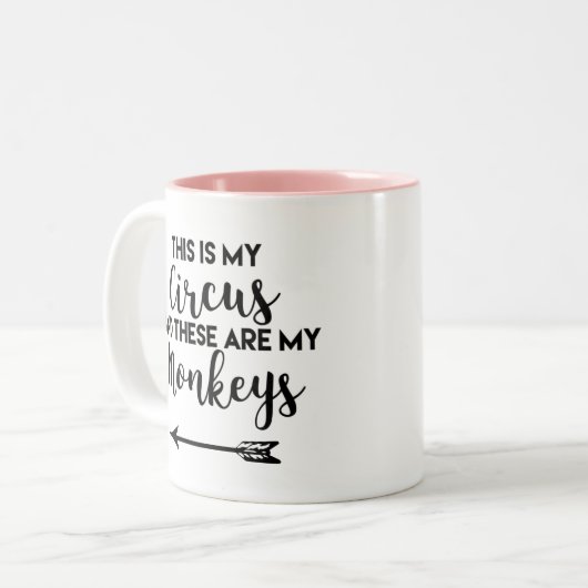 これは私のサーカスマグだ ツートーンマグカップ (正面左)