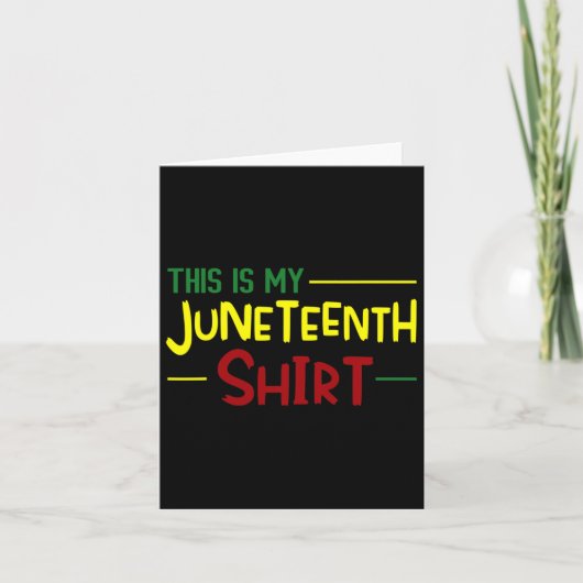 これは私のジュンティーンズのTシャツ 独立記念日 アフリカ カード (正面)