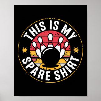 これは私のスペアボーリングおもしろい- Mのボウリングをする人、 クリケットの投手チーム ポスター