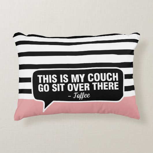 これは私のソファカスタムギフトペットの名パーソナライズされた前 アクセントクッション (正面)